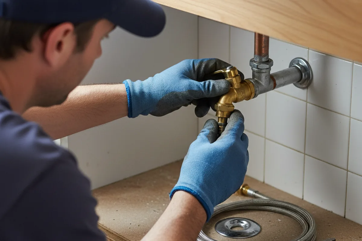 Shutoff valve and fitting work during Faucet and Fixture Repair in Anna